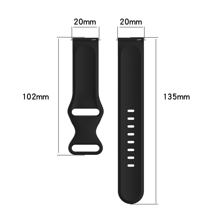 20mm Solid Color Silicone Watch Band, For Amazfit GTS 2 mini, For Amazfit GTS 2