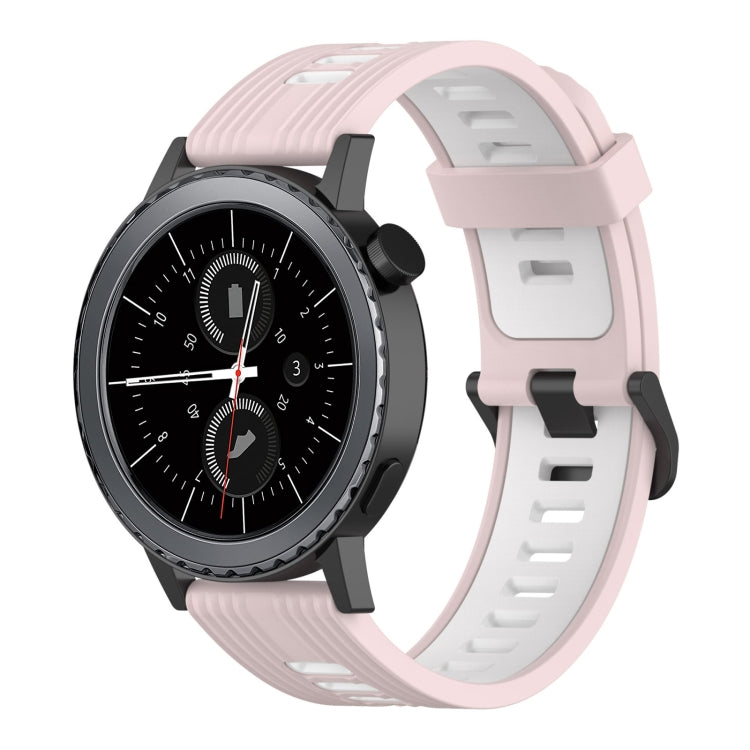 20mm Vertical Pattern Two-Color Silicone Watch Band, For Samsung Gear S2 Classic