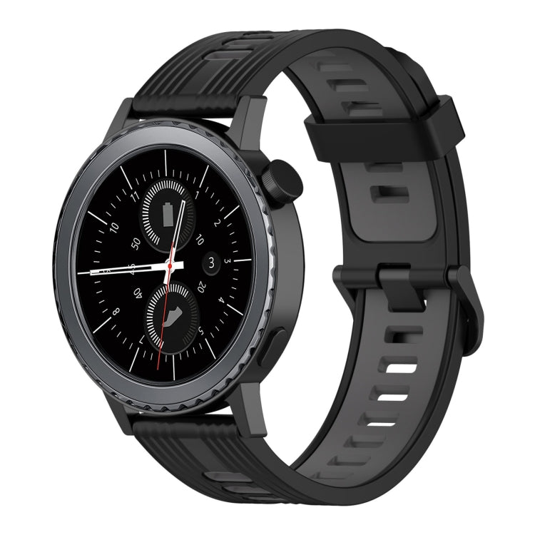 20mm Vertical Pattern Two-Color Silicone Watch Band, For Samsung Gear S2 Classic