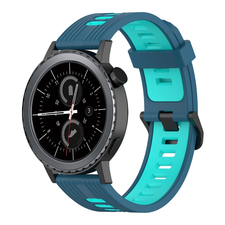 20mm Vertical Pattern Two-Color Silicone Watch Band, For Samsung Gear S2 Classic