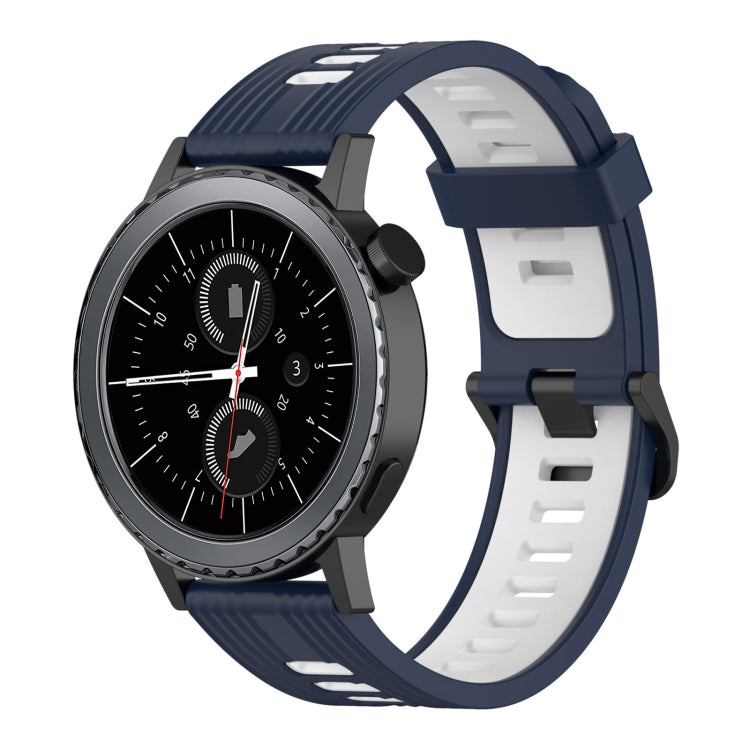 20mm Vertical Pattern Two-Color Silicone Watch Band, For Samsung Gear S2 Classic