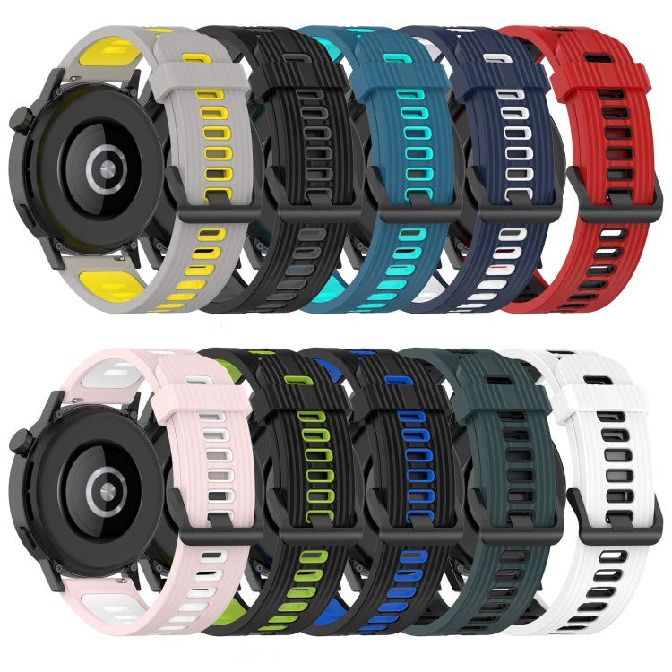 20mm Vertical Pattern Two-Color Silicone Watch Band, For Samsung Gear S2 Classic