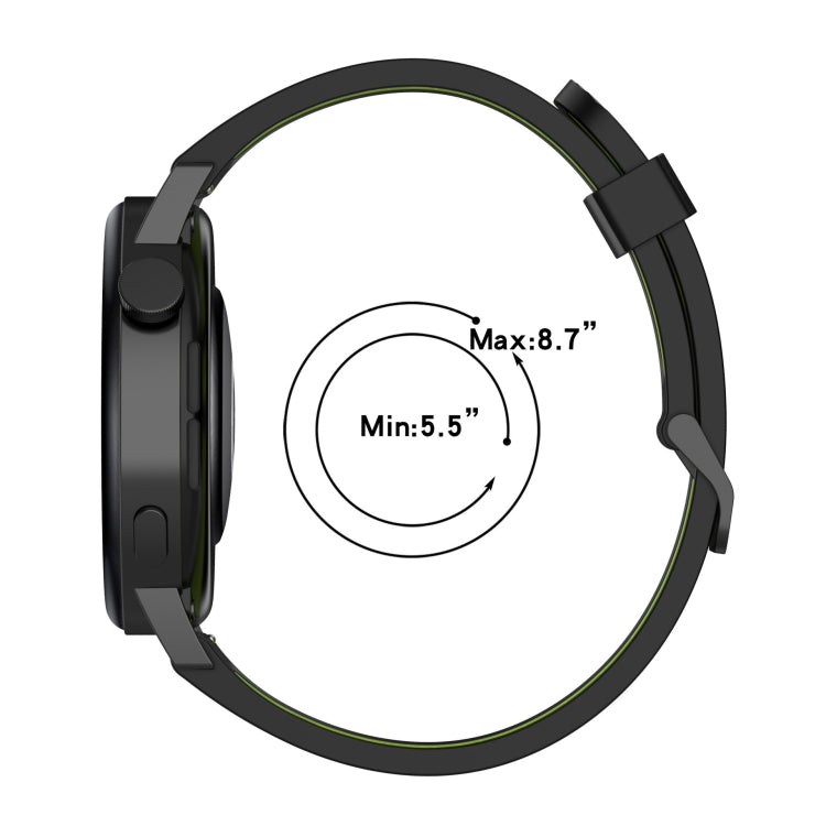 20mm Vertical Pattern Two-Color Silicone Watch Band, For Samsung Gear S2 Classic