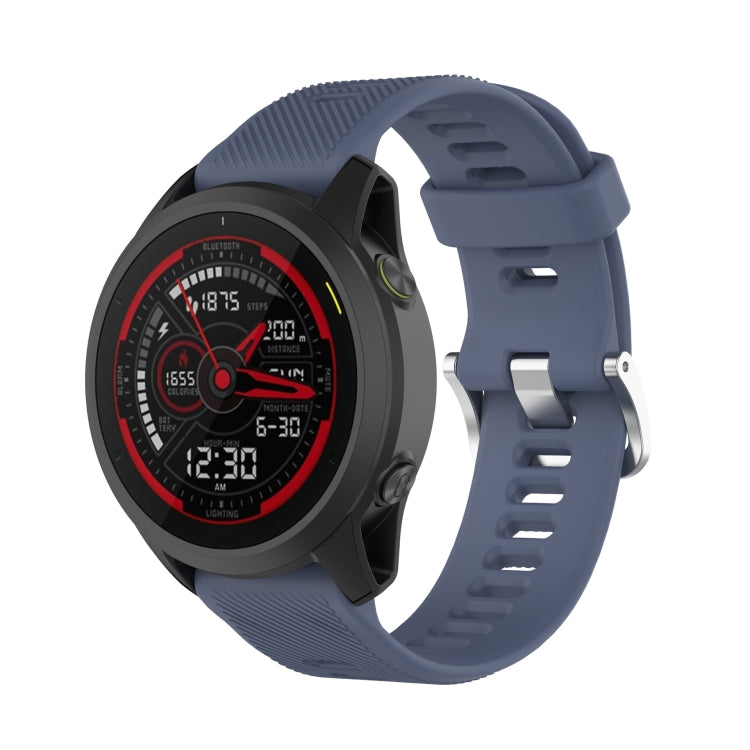 22mm Twill Solid Color Silicone Watch Band, For Garmin Forerunner 745
