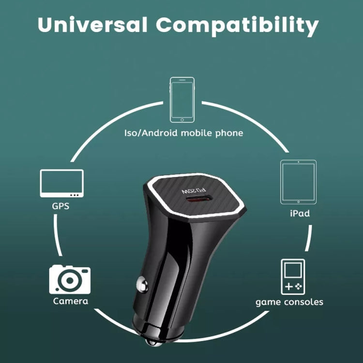 TE-P2 PD 20W Type-C Interface Car Charger, TE-P2 (Black), TE-P2 (White)