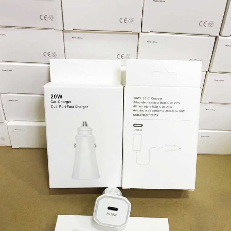 TE-P2 PD 20W Type-C Interface Car Charger, TE-P2 (Black), TE-P2 (White)