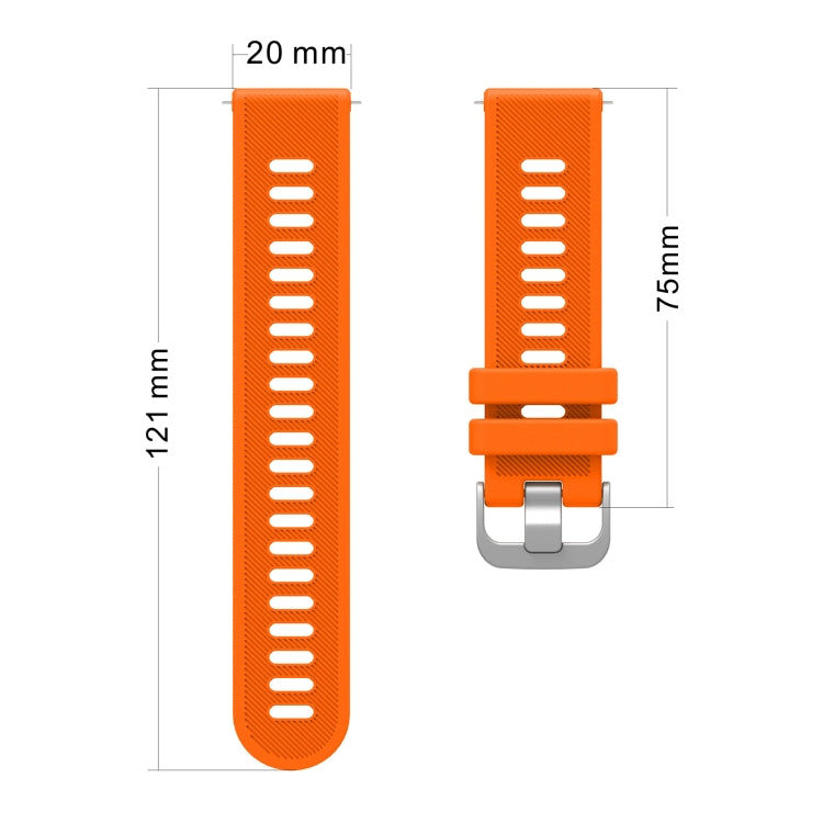 20mm Silicone Twill Watch Band, For Samsung Gear S2 Classic