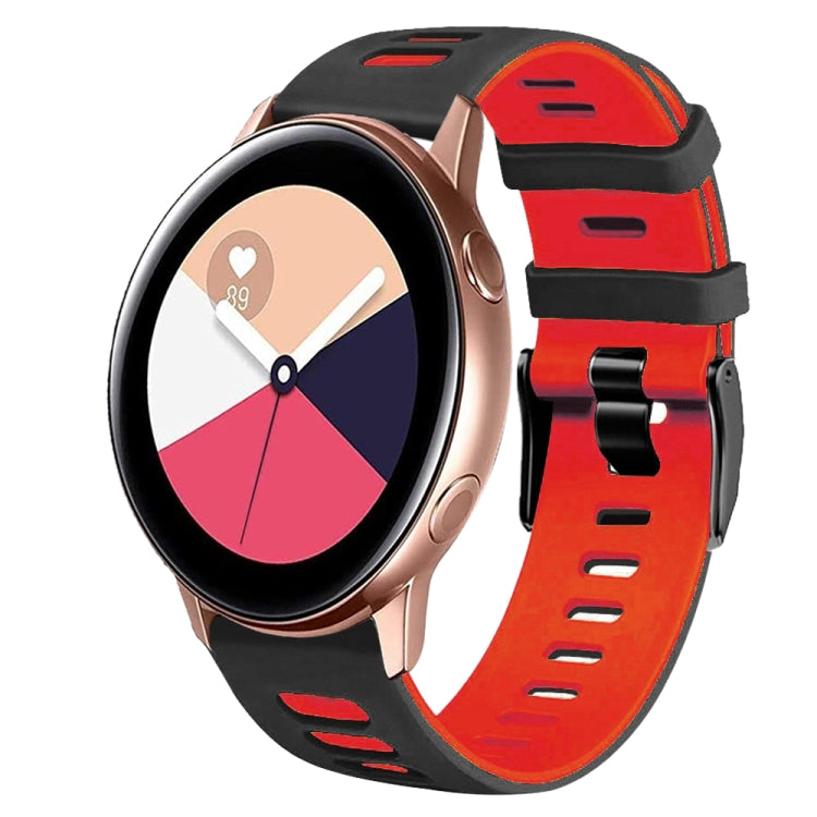 20mm Two-Color Silicone Watch Band, For Samsung Galaxy Watch Active 2