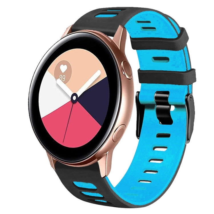 20mm Two-Color Silicone Watch Band, For Samsung Galaxy Watch Active 2