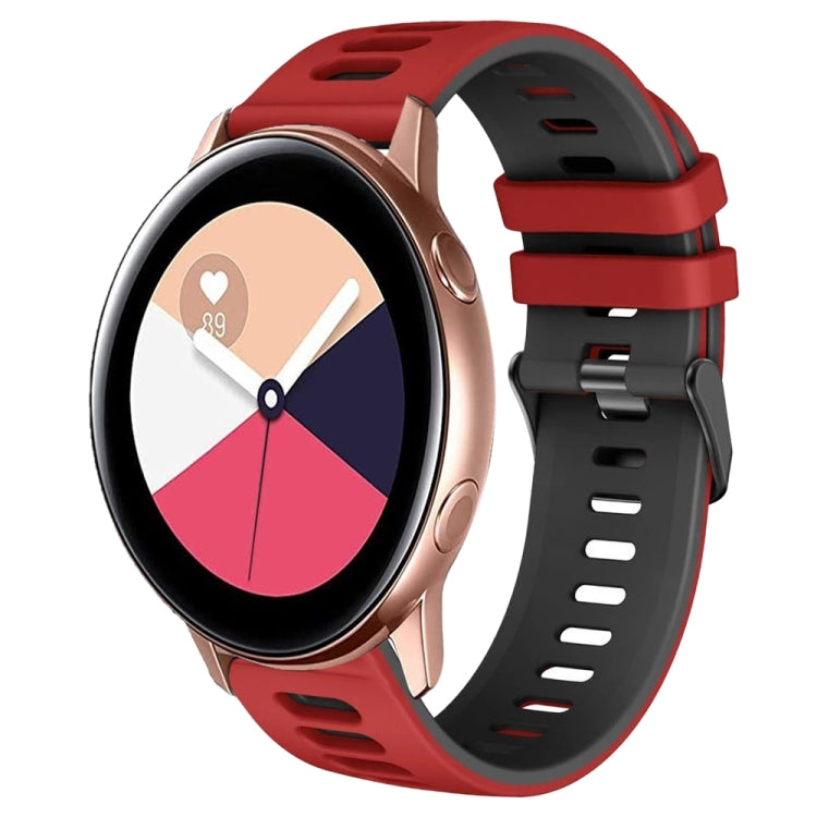 20mm Two-Color Silicone Watch Band, For Samsung Galaxy Watch Active 2