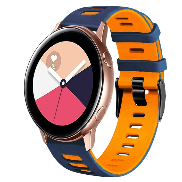20mm Two-Color Silicone Watch Band, For Samsung Galaxy Watch Active 2