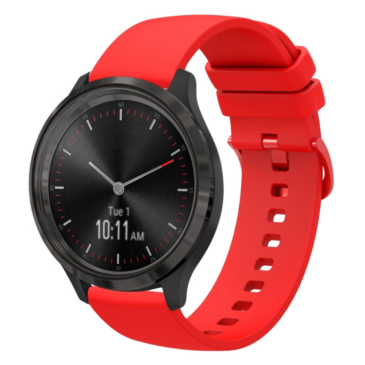 20mm Solid Color Soft Silicone Watch Band, For Garminmove 3, For Garmin VivoMove Luxe