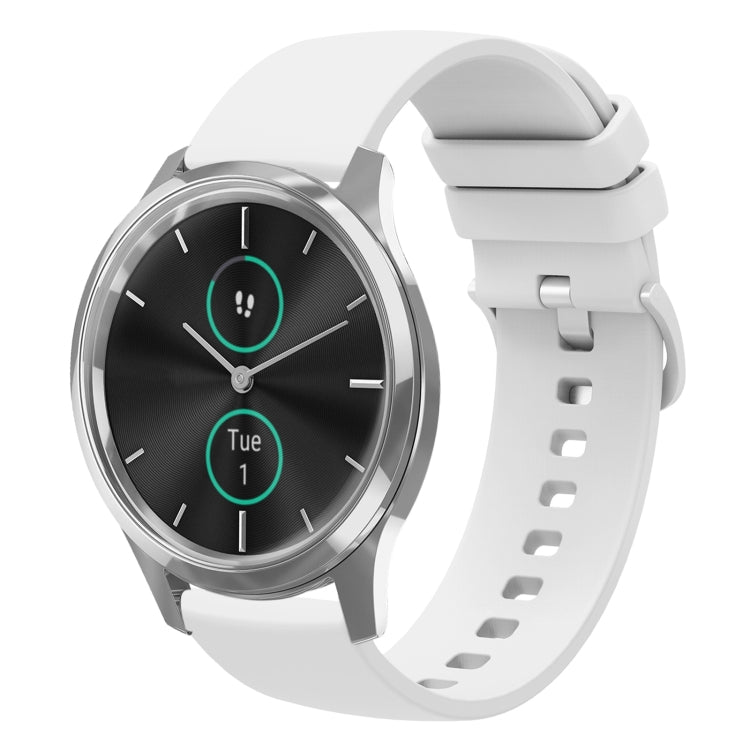 20mm Solid Color Soft Silicone Watch Band, For Garminmove 3, For Garmin VivoMove Luxe