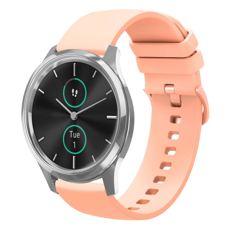 20mm Solid Color Soft Silicone Watch Band, For Garminmove 3, For Garmin VivoMove Luxe