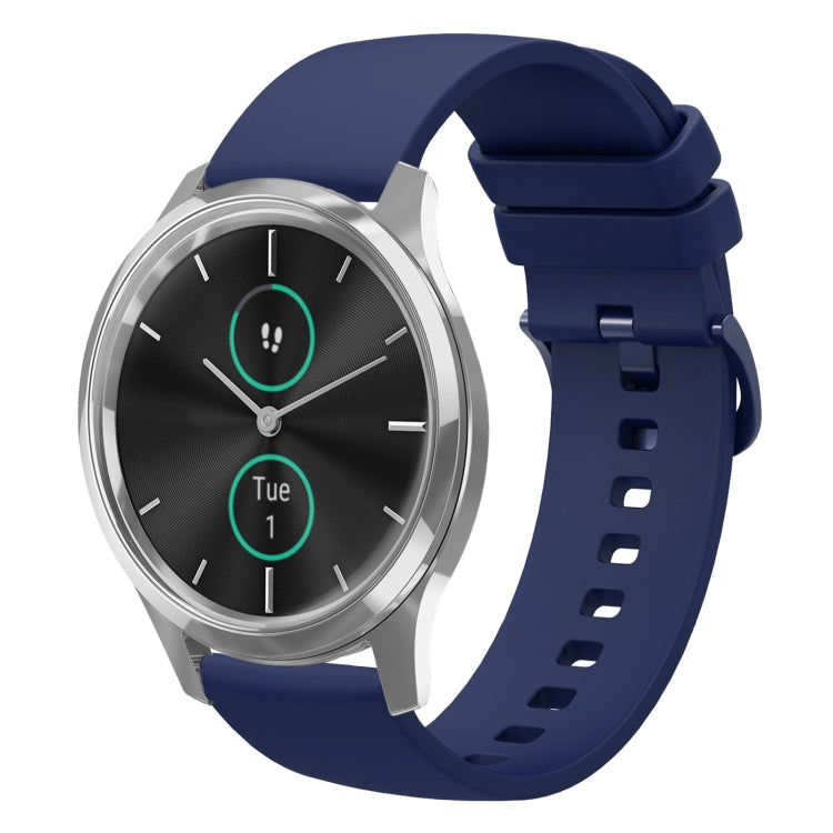 20mm Solid Color Soft Silicone Watch Band, For Garminmove 3, For Garmin VivoMove Luxe