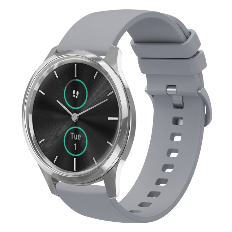 20mm Solid Color Soft Silicone Watch Band, For Garminmove 3, For Garmin VivoMove Luxe