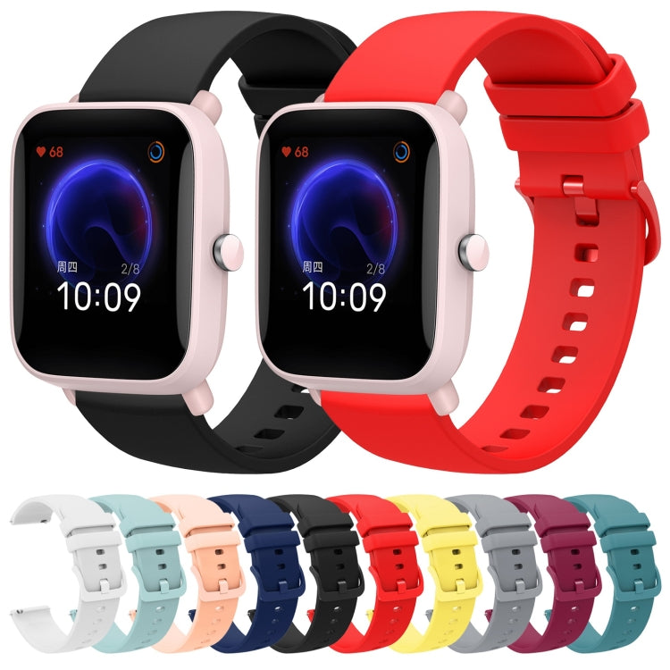 20mm Solid Color Soft Silicone Watch Band, For Amazfit BIP U, For Amazfit GTR 42mm
