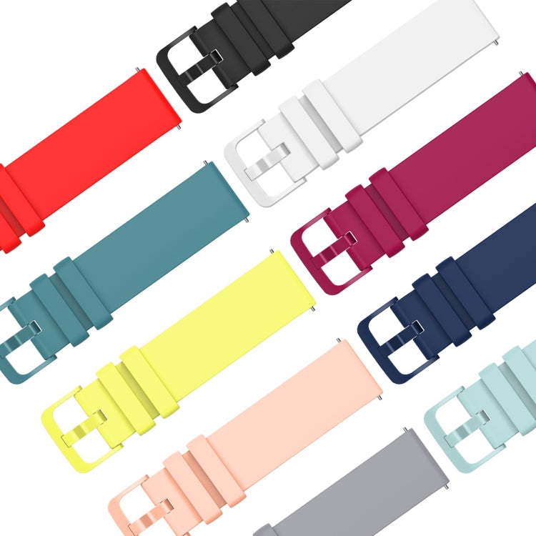 20mm Solid Color Soft Silicone Watch Band, For Amazfit BIP U, For Amazfit GTR 42mm