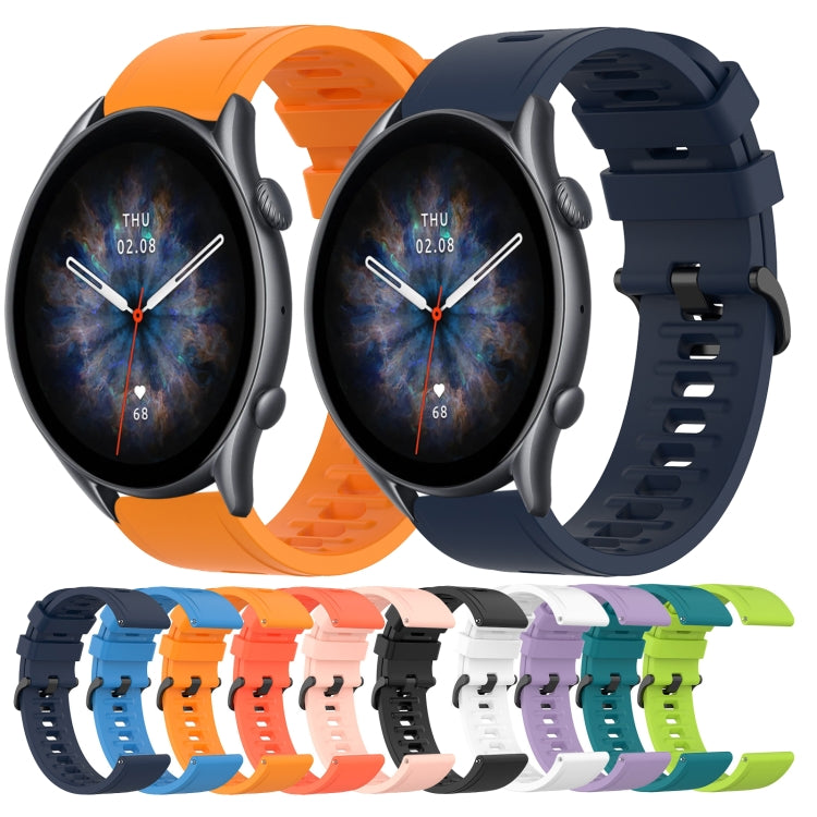22mm Solid Color Soft Silicone Watch Band, For Amazfit GTR 3, For Amazfit GTR 3 Pro