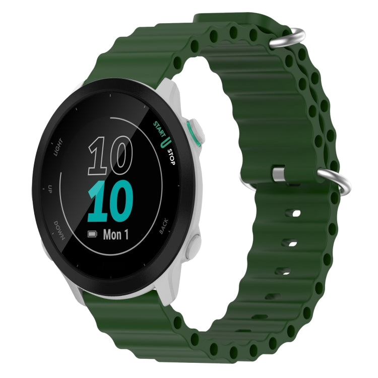 20mm Ocean Style Silicone Solid Color Watch Band, For Garmin Forerunner 55, For Garmin Venu