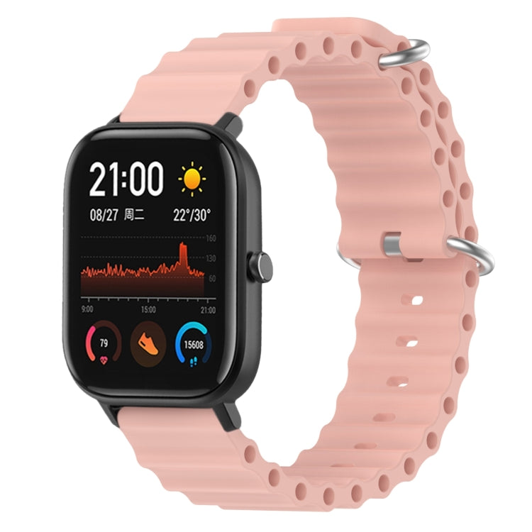 Ocean Style Solid Color Silicone Watch Band, For Amazfit GTS 4 Mini 20mm