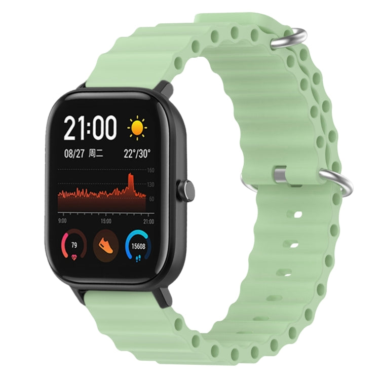 Ocean Style Solid Color Silicone Watch Band, For Amazfit GTS 4 Mini 20mm