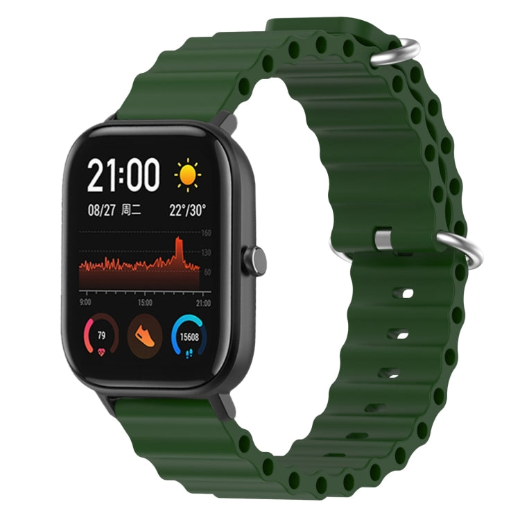 Ocean Style Solid Color Silicone Watch Band, For Amazfit GTS 4 Mini 20mm