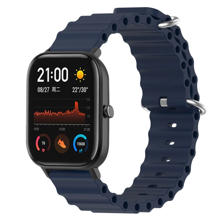 Ocean Style Solid Color Silicone Watch Band, For Amazfit GTS 4 Mini 20mm