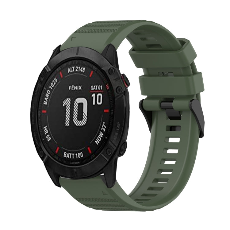 26mm Horizontal Texture Silicone Watch Band with Removal Tool, For Garmin Fenix 6X Sapphire, For Garmin Fenix 5X Sapphire, For Garmin Fenix 5X Plus