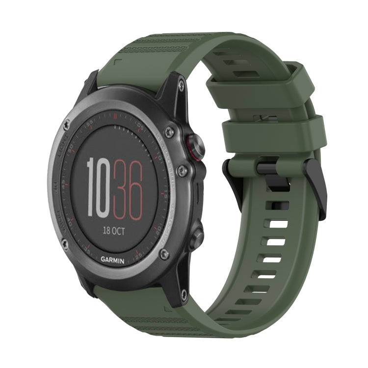 26mm Horizontal Texture Silicone Watch Band with Removal Tool, For Garmin Fenix 3, For Garmin Fenix 3 HR, For Garmin Fenix 3 Sapphire