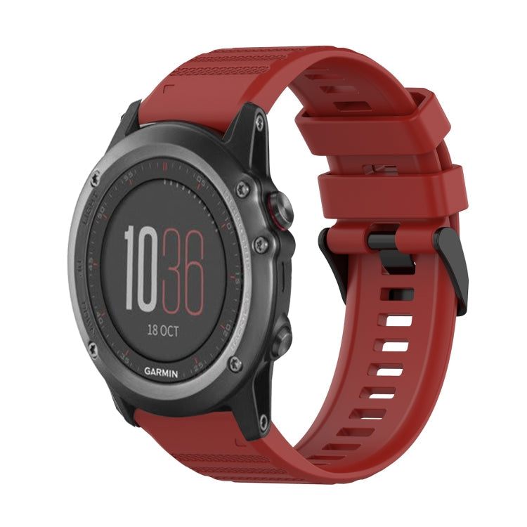 26mm Horizontal Texture Silicone Watch Band with Removal Tool, For Garmin Fenix 3, For Garmin Fenix 3 HR, For Garmin Fenix 3 Sapphire
