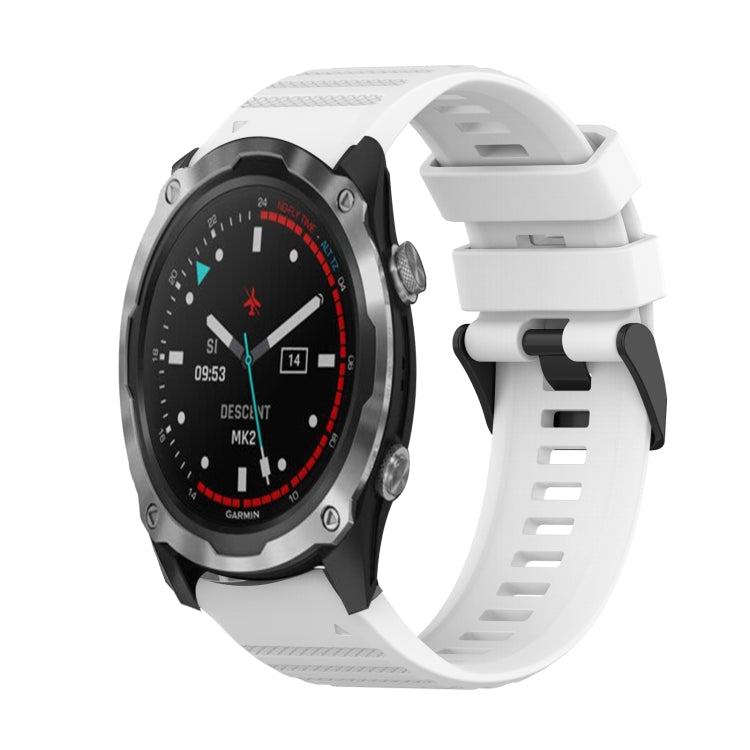 26mm Horizontal Texture Silicone Watch Band with Removal Tool, For Garmin Descent MK 2, For Garmin Descent MK 2i