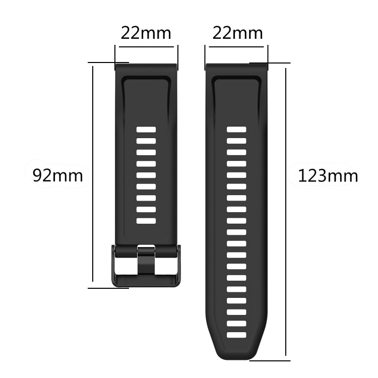 22mm Horizontal Texture Silicone Watch Band with Removal Tool, For Garmin Fenix 5 Plus, For Garmin Quatix 5, For Garmin Quatix 5 Sapphire