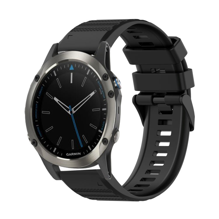 22mm Horizontal Texture Silicone Watch Band with Removal Tool, For Garmin Fenix 5 Plus, For Garmin Quatix 5, For Garmin Quatix 5 Sapphire