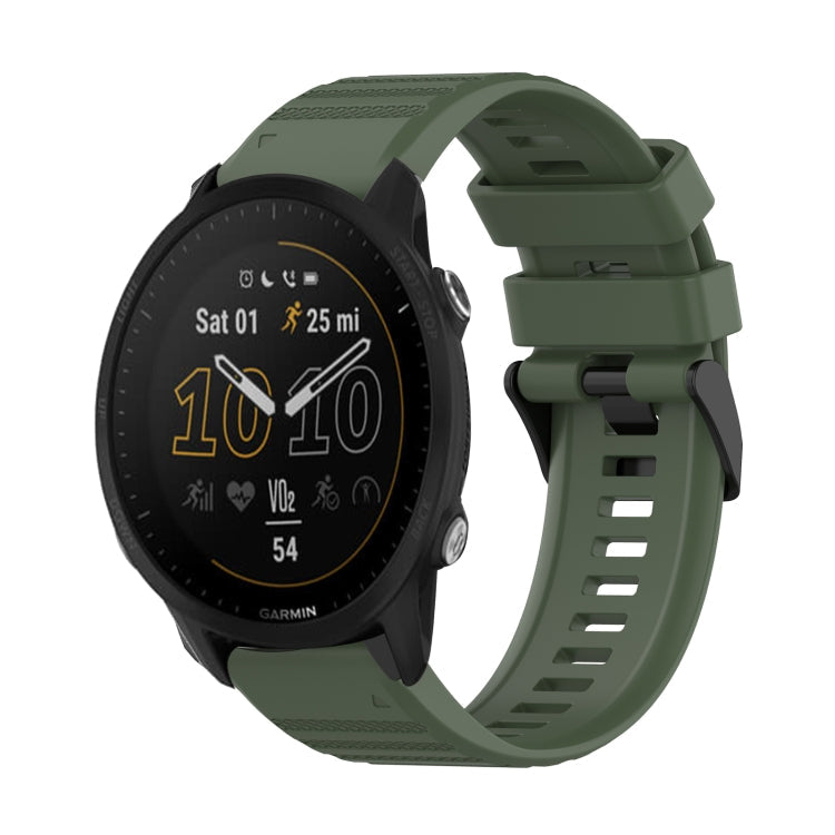 22mm Horizontal Texture Silicone Watch Band with Removal Tool, For Garmin Forerunner 955, For Garmin Forerunner 945, For Garmin Forerunner 935