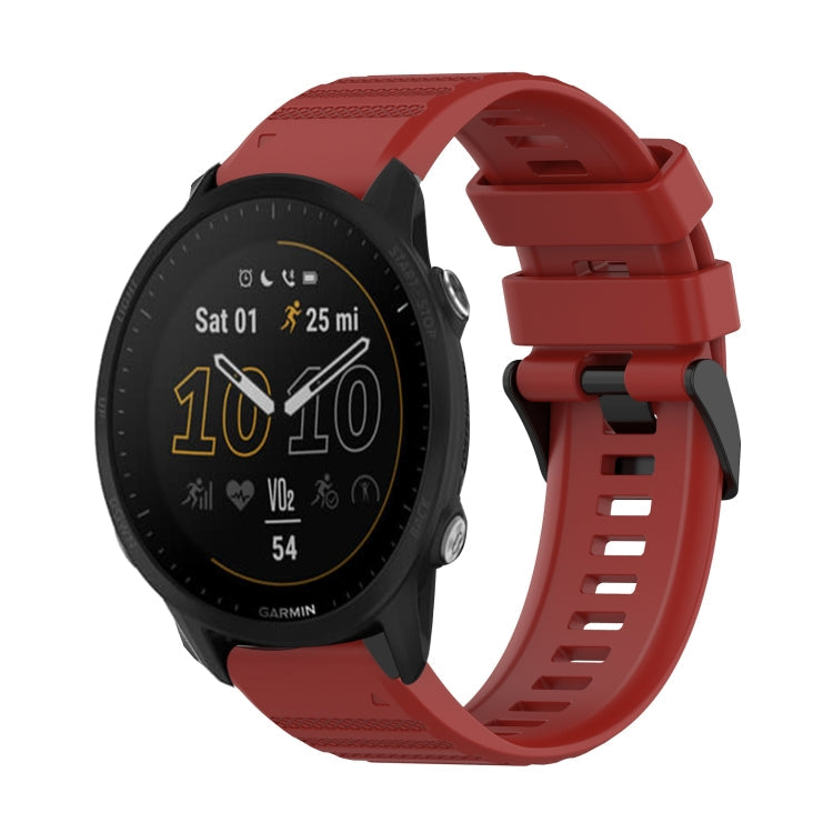 22mm Horizontal Texture Silicone Watch Band with Removal Tool, For Garmin Forerunner 955, For Garmin Forerunner 945, For Garmin Forerunner 935