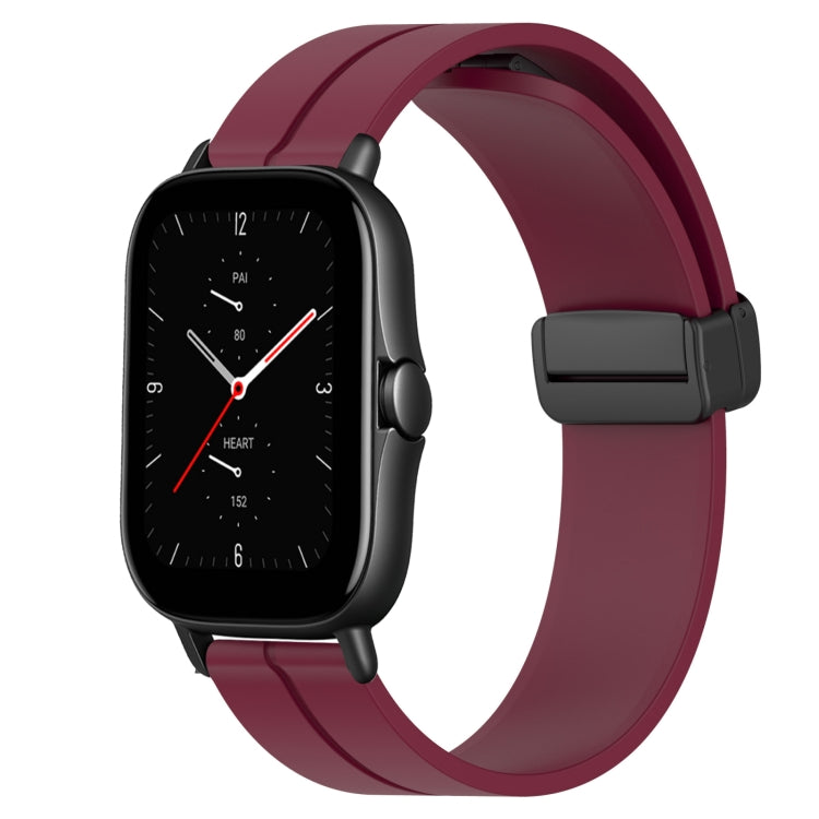 20mm Solid Color Magnetic Clasp Silicone Watch Band, For Amazfit GTS 2, For Amazfit GTS