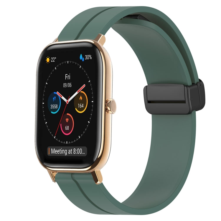 20mm Solid Color Magnetic Clasp Silicone Watch Band, For Amazfit GTS 2, For Amazfit GTS