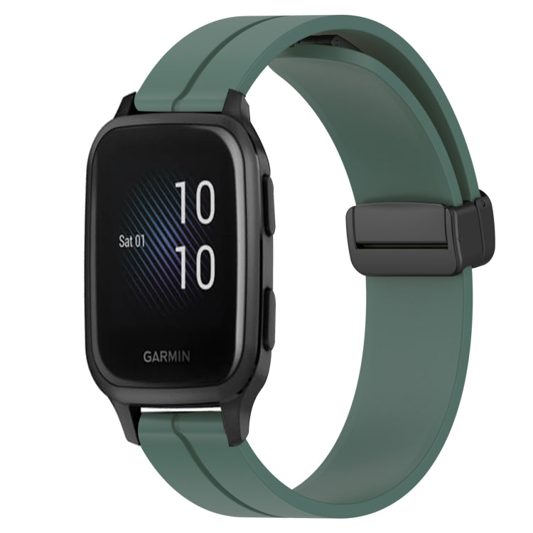 20mm Solid Color Magnetic Clasp Silicone Watch Band, For Garmin Venu SQ, For Garminmove Luxe