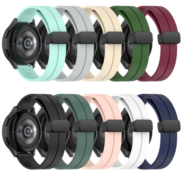 20mm Solid Color Magnetic Clasp Silicone Watch Band, For Garmin Venu SQ, For Garminmove Luxe