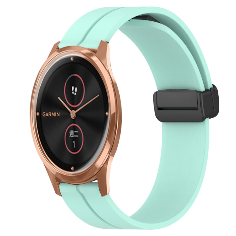 20mm Solid Color Magnetic Clasp Silicone Watch Band, For Garmin Venu SQ, For Garminmove Luxe