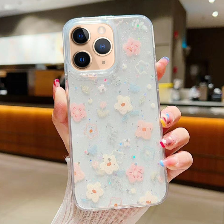 Fresh Small Floral Epoxy TPU Phone Case, For iPhone 11 Pro Max, For iPhone 11, For iPhone 11 Pro, For iPhone XR