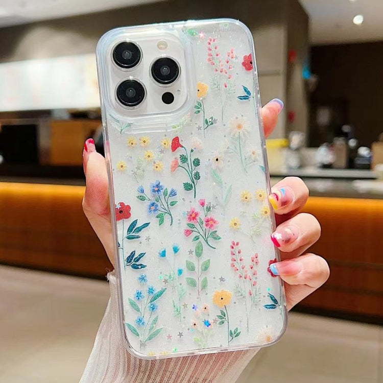 Fresh Small Floral Epoxy TPU Phone Case, For iPhone 15 Pro Max, For iPhone 15 Pro, For iPhone 15 Plus, For iPhone 15