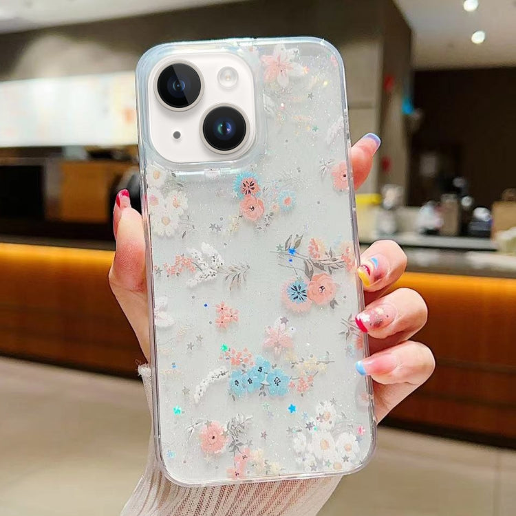 Fresh Small Floral Epoxy TPU Phone Case, For iPhone 15 Pro Max, For iPhone 15 Pro, For iPhone 15 Plus, For iPhone 15