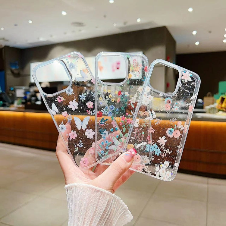 Fresh Small Floral Epoxy TPU Phone Case, For iPhone 15 Pro Max, For iPhone 15 Pro, For iPhone 15 Plus, For iPhone 15