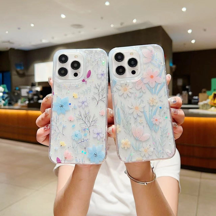 Fresh Small Floral Epoxy TPU Phone Case, For iPhone 11 Pro Max, For iPhone 11, For iPhone 11 Pro, For iPhone XR