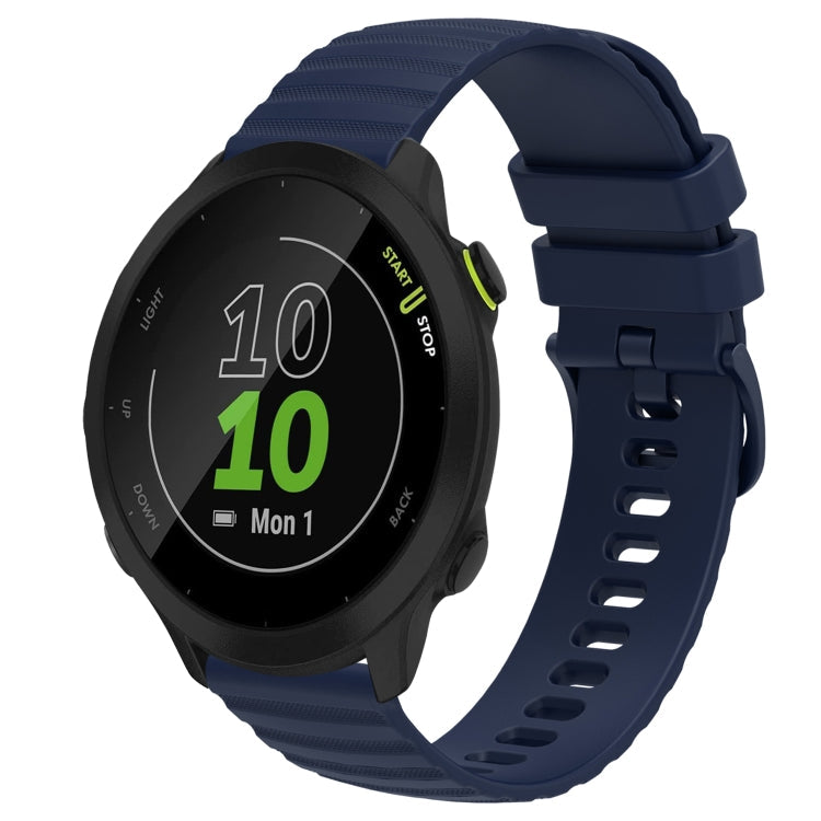 20mm Wavy Dot Pattern Solid Color Silicone Watch Band, For Garmin Forerunner 55, For Garmin Venu