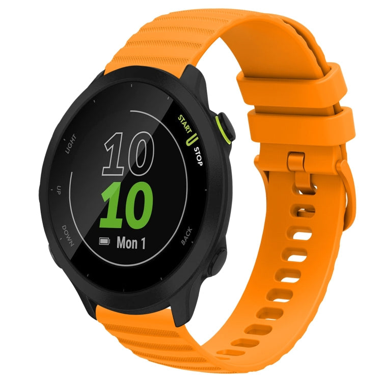 20mm Wavy Dot Pattern Solid Color Silicone Watch Band, For Garmin Forerunner 55, For Garmin Venu