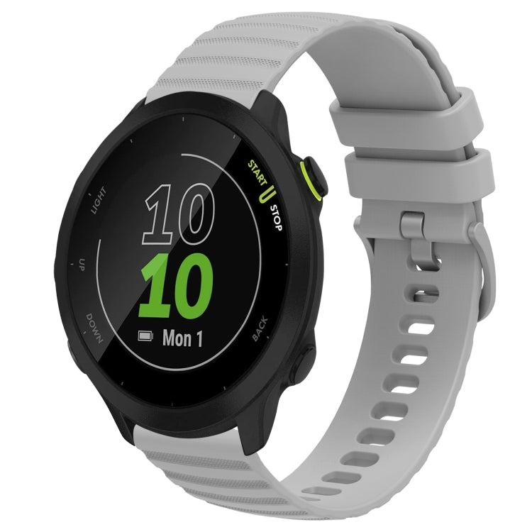 20mm Wavy Dot Pattern Solid Color Silicone Watch Band, For Garmin Forerunner 55, For Garmin Venu