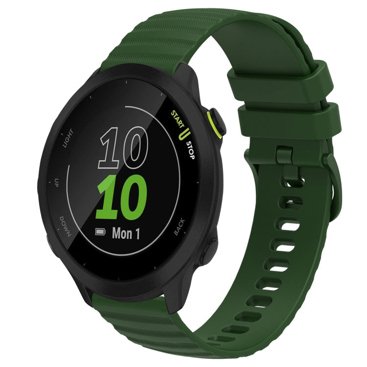 20mm Wavy Dot Pattern Solid Color Silicone Watch Band, For Garmin Forerunner 55, For Garmin Venu